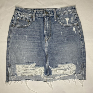 Lovers + Friends REVOLVE Elijah Mini Skirt Size 23 Campo Wash StepHem Distressed